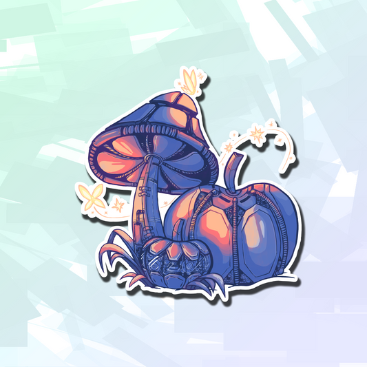 Mushroom and Pumkings Single Sticker